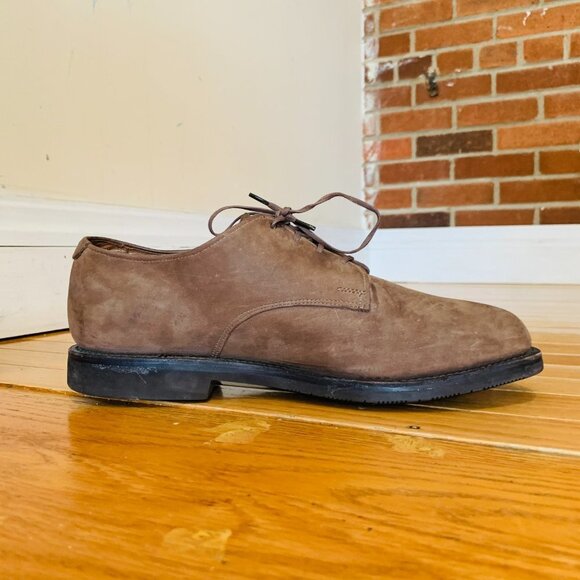 Allen Edmonds Corporate Casuals Khaki Suede Oxford Shoes Size 8.5 - Picture 8 of 13